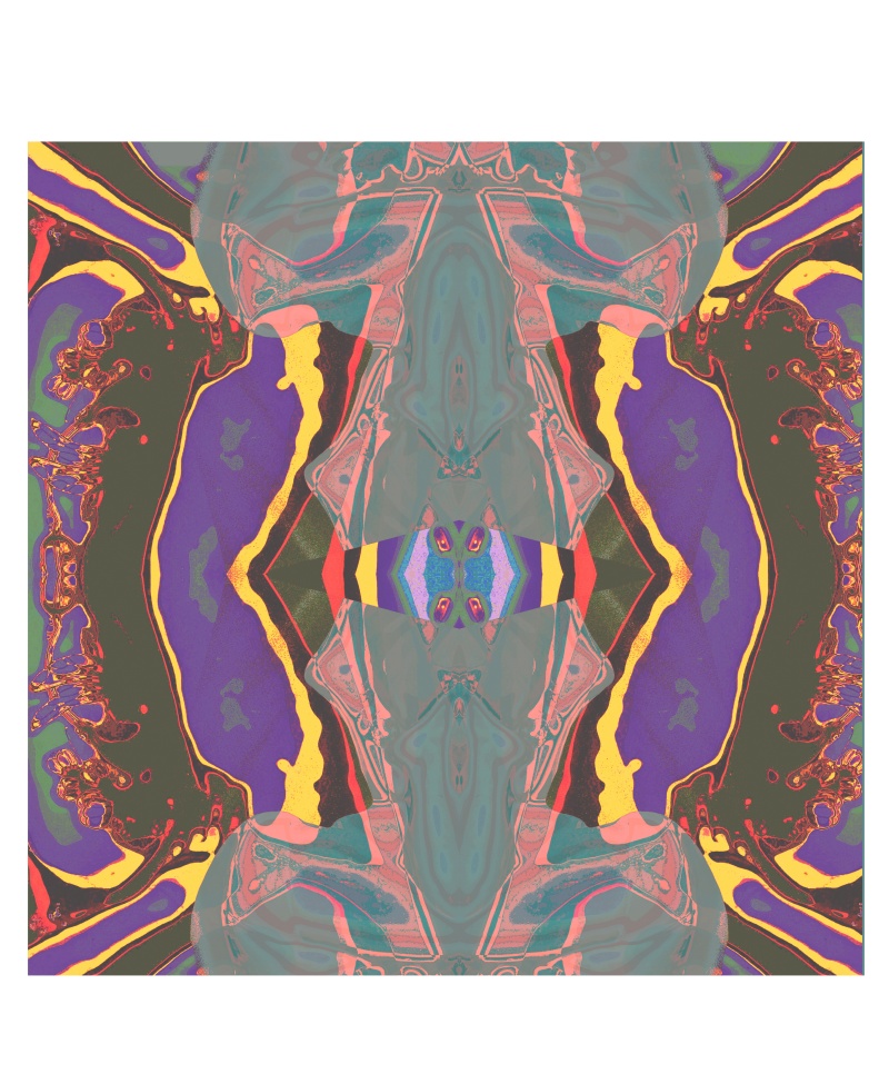 Body Studies — Purple fine print scarf